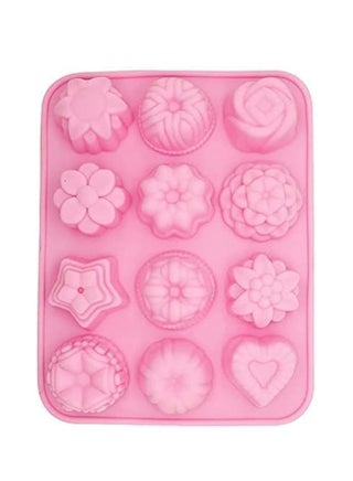 12-Cavity Silicone Flower Cake Molds Jelly Candy Making Molds Handmade DIY Chocolate Mold - pzsku/Z16A9378BF24F54BD9344Z/45/_/1734405124/3a7d2144-1458-4e92-ab21-345c985dfe71