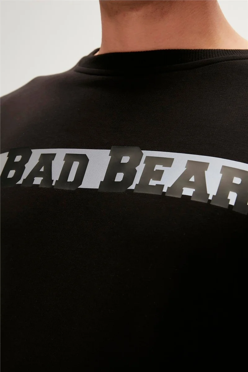 Bad Bear Reflect Bear Crewneck Black Men's Sweatshirt