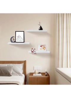 Arabest 3-Piece Qiangtie Floating Shelve Set White Small Shelf(30x12x1.6).Medium Shelf(40x12x1.6).Big Shelf(50x12x1.6)centimeter  - Image 2