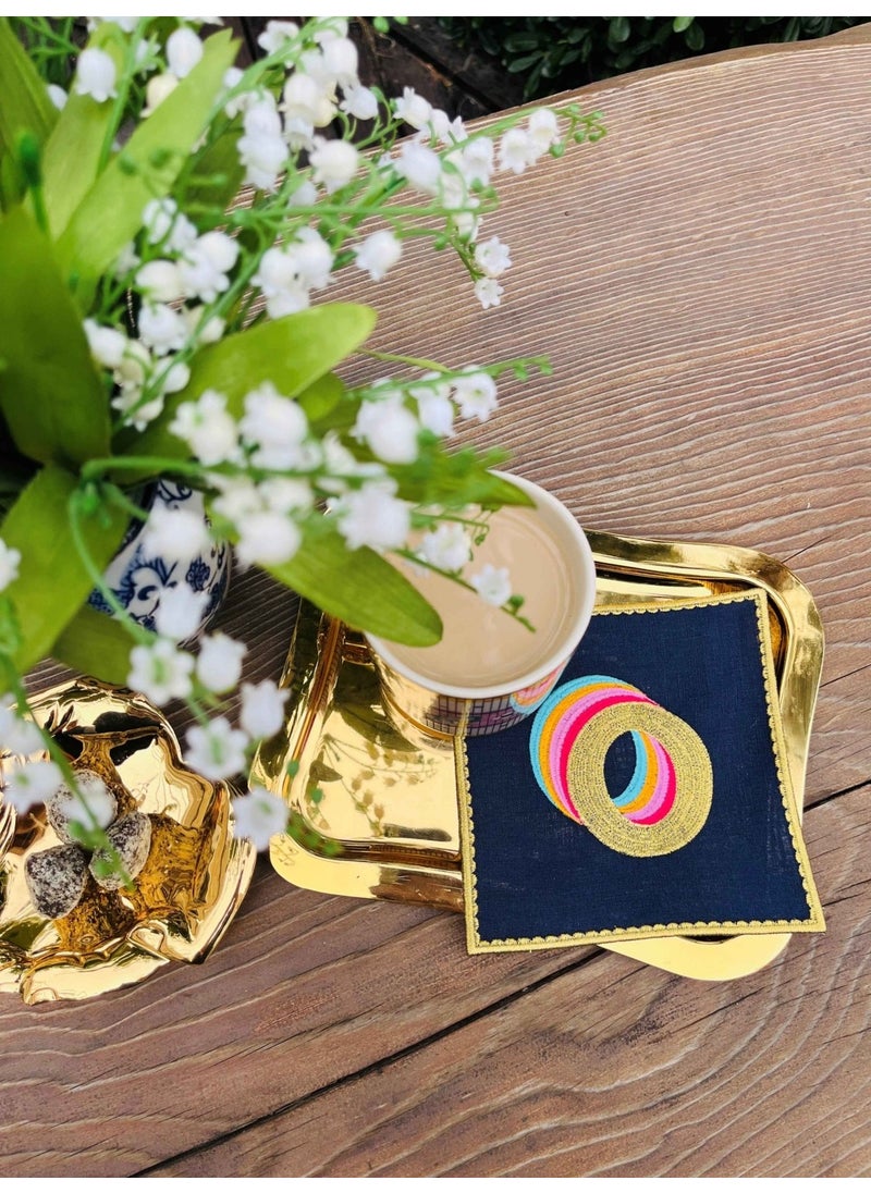 Ge Living Rainbow Letter ´´o´´ Cocktail Napkin (1 Piece)  - Image 1