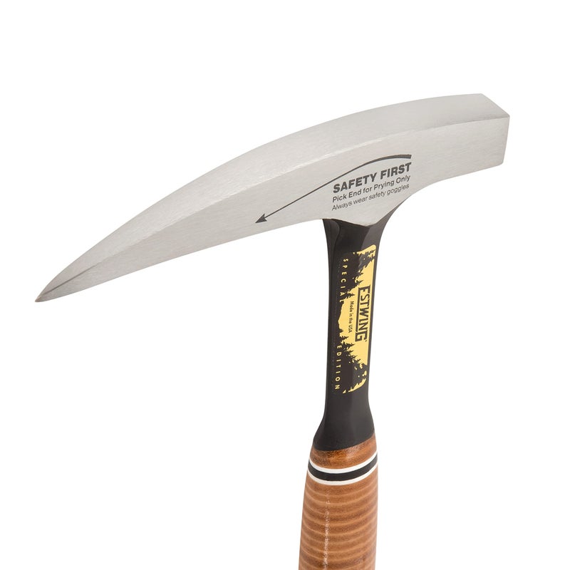 Estwing ESTWING Special Edition Rock Pick - 22 oz Geology Hammer with Pointed Tip & Genuine Leather Grip - E30SE  - Image 4