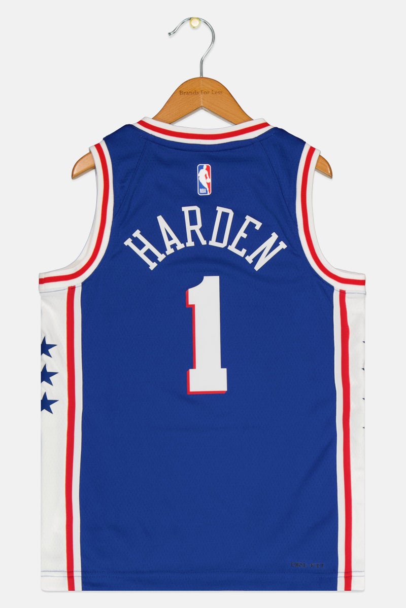 Nike Nike x NBA Kids Boy Sportswear Fit Sleeveless Training Jersey, Blue  - Image 2