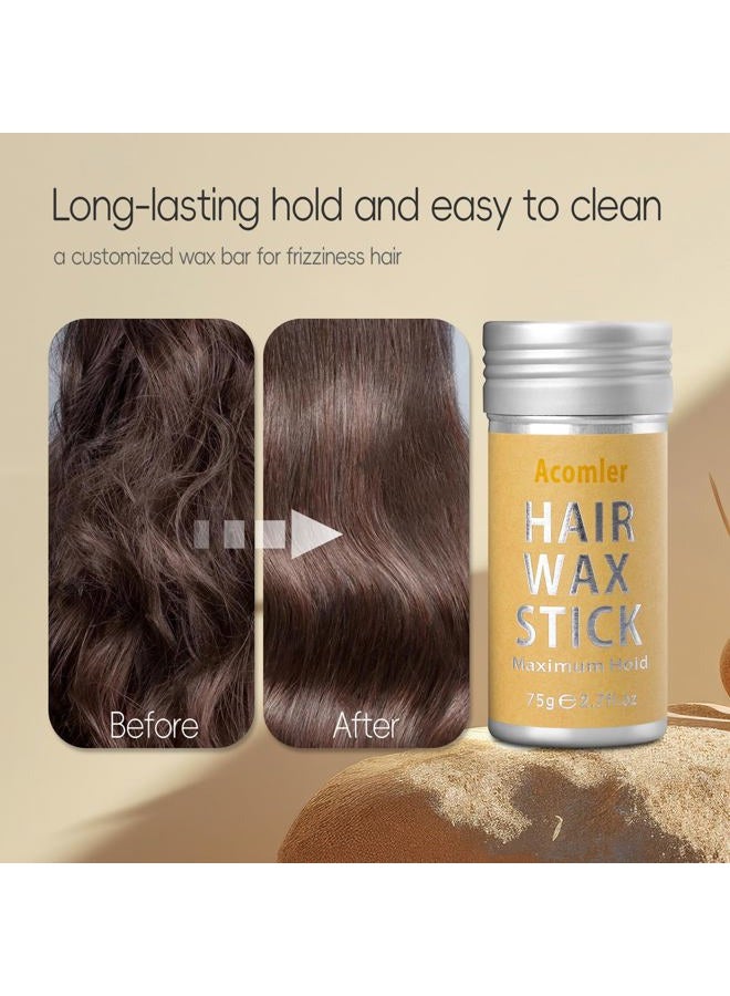 Acomler Hair Wax Stick - Non-Greasy Styling Pomade For Flyaways & Elegant Hairstyle (1 Pack) - Image 5