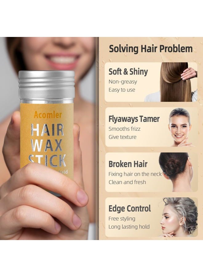 Acomler Hair Wax Stick - Non-Greasy Styling Pomade For Flyaways & Elegant Hairstyle (1 Pack) - Image 3