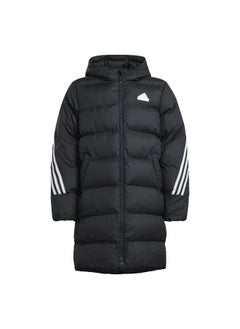 Adidas adidas J Fi 3S Parka Black Training Jackets 7-8Y  - Image 2