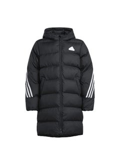 Adidas adidas J Fi 3S Parka Black Training Jackets 7-8Y  - Image 1