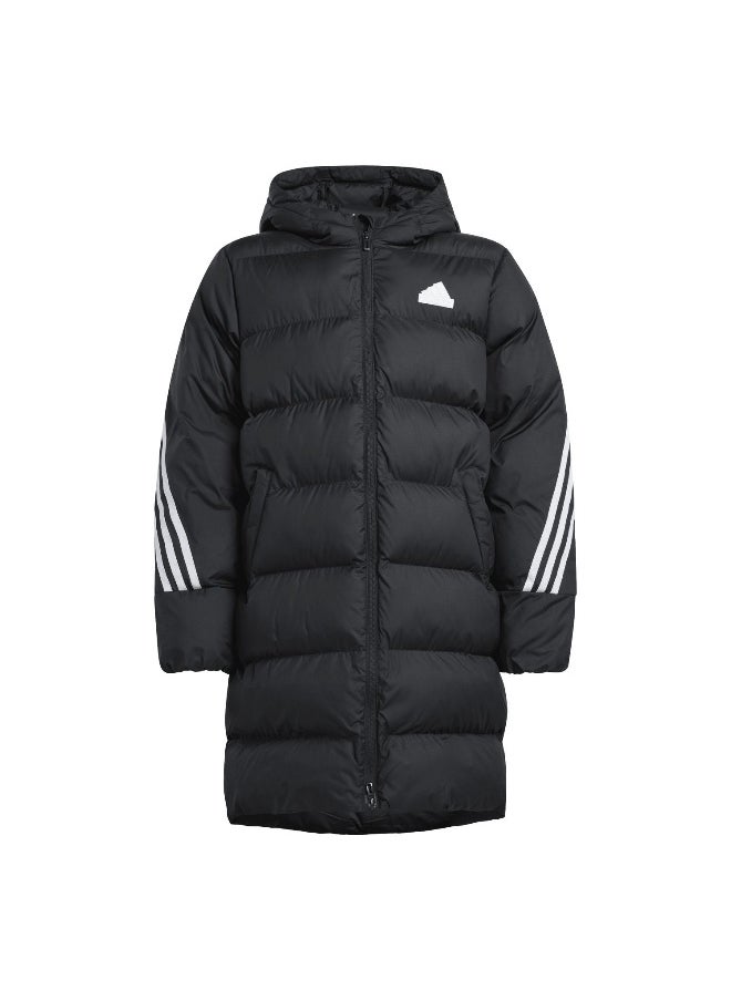 Adidas adidas J Fi 3S Parka Black Training Jackets 7-8Y  - Image 1