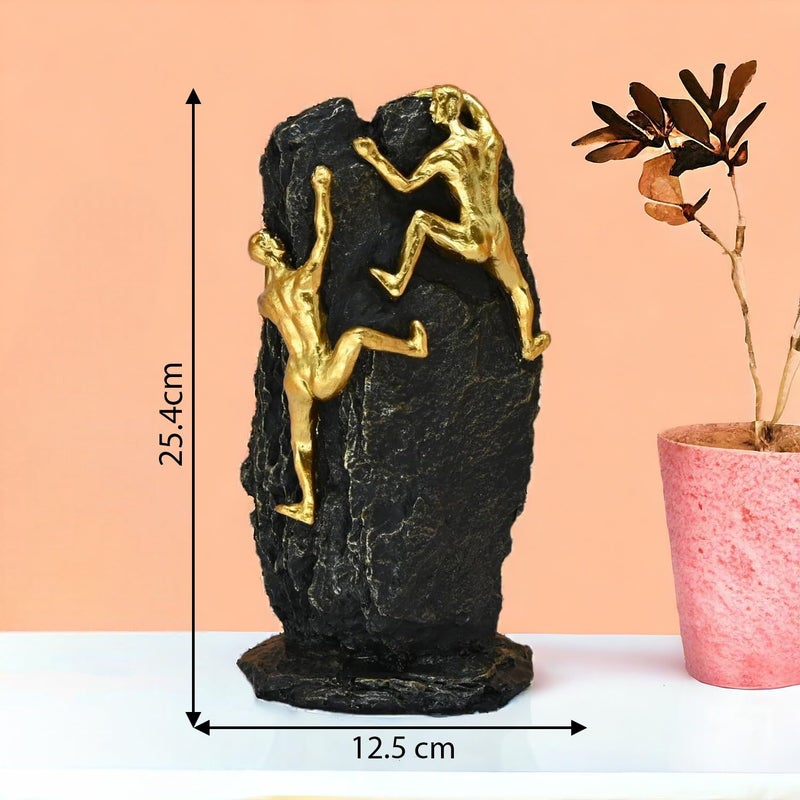 ascension Mountain Climbers Showpiece for Home Decor 2 Men Climbing on Rock Mountaineers Sculpture for Home Office Living Room Decoration Climbers Statues and Figurines - Image 3