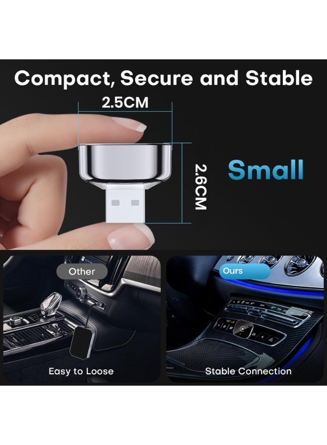 توبيز محول توبي اللاسلكي 2 في 1 - محول لاسلكي للسيارة لـ CarPlay و Android، دونجل CarPlay سهل التوصيل والتشغيل، يحول الاتصال السلكي إلى لاسلكي، صغير الحجم وسريع التوصيل التلقائي (أسود) - Image 3