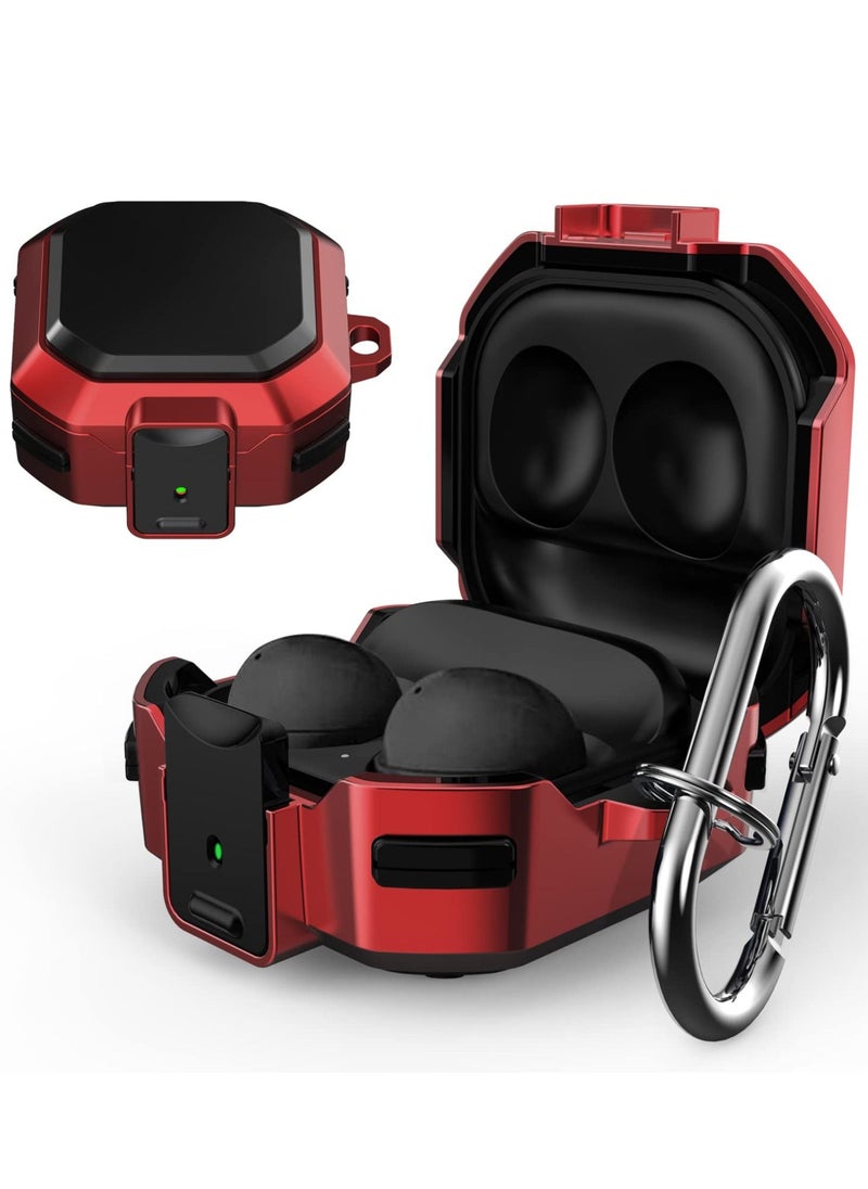 Vermaney - Compatible with Samsung Galaxy Buds 2 Pro Case 2022 /Galaxy Buds 2 Case 2021/Galaxy Buds Pro Case 2021/Galaxy Buds Live Case 2020 /In-Ear Shockproof Case with Carabiner and Safety Lock - Image 1