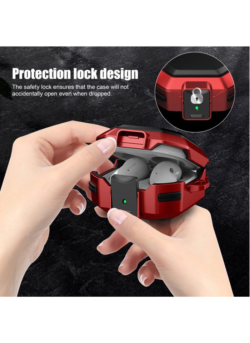Vermaney - Compatible with Samsung Galaxy Buds 2 Pro Case 2022 /Galaxy Buds 2 Case 2021/Galaxy Buds Pro Case 2021/Galaxy Buds Live Case 2020 /In-Ear Shockproof Case with Carabiner and Safety Lock - Image 1