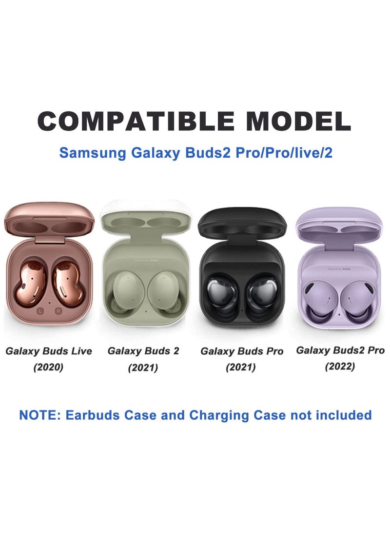 Vermaney - Compatible with Samsung Galaxy Buds 2 Pro Case 2022 /Galaxy Buds 2 Case 2021/Galaxy Buds Pro Case 2021/Galaxy Buds Live Case 2020 /In-Ear Shockproof Case with Carabiner and Safety Lock - Image 1