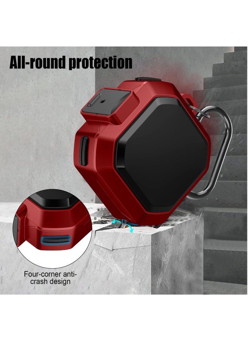 Vermaney - Compatible with Samsung Galaxy Buds 2 Pro Case 2022 /Galaxy Buds 2 Case 2021/Galaxy Buds Pro Case 2021/Galaxy Buds Live Case 2020 /In-Ear Shockproof Case with Carabiner and Safety Lock - Image 1