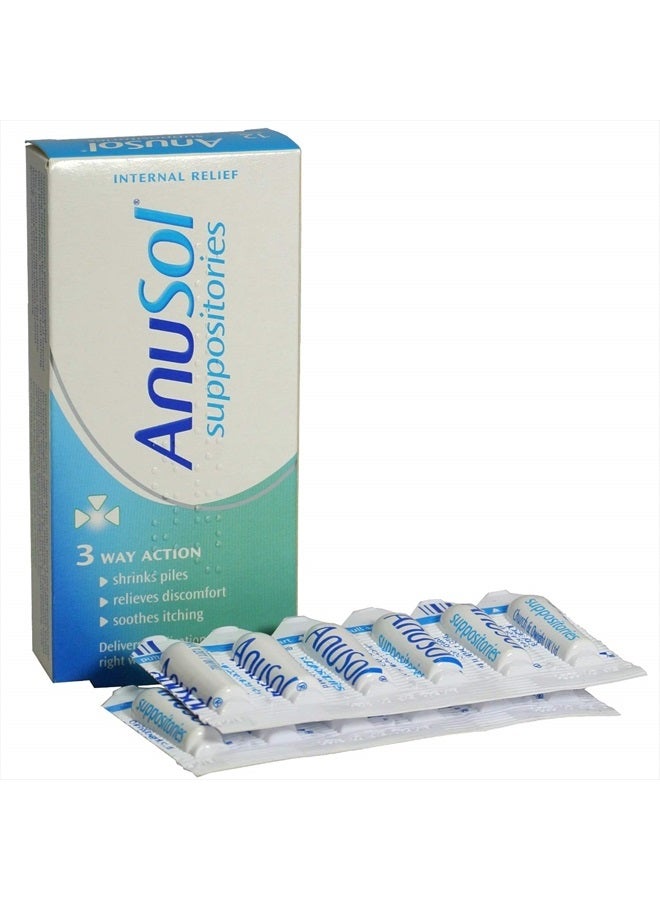 Anusol effective, soothing relief from pain and discomfort associated with internal hemorrhoid's Suppositories (24) - Image 1