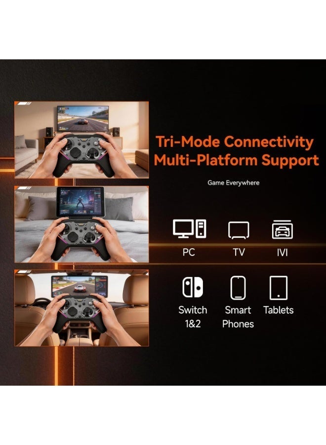 BIGBIG WON Storm(Gale2) Wireless PC Controller, Bluetooth Gaming Controller 2000Hz Polling Rate, Near-Zero Latency, TMR Sticks, Hall & Micro-switch Triggers, 16 Mechanical Buttons, 4 Customizable Back Paddles, for Windows PC/Switch 2/Switch/Android/IOS - Image 5