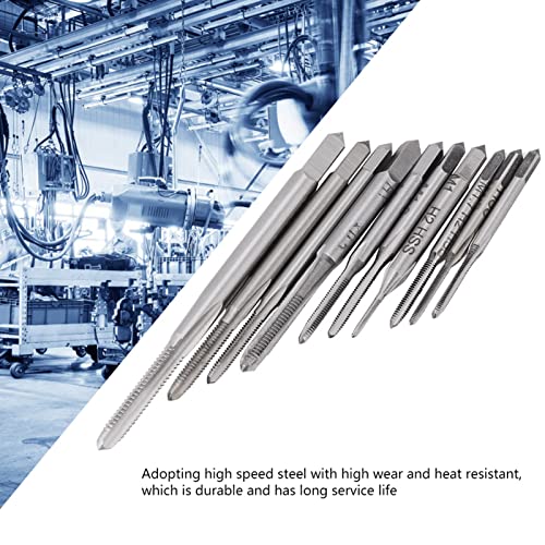 Chazcool 10PCS Mini Machine Hand Taps Set M1 to M3.5, Micro Tap and Die Set Micro Screw Extractor Set, Metric Thread Wire Tapping Hand Tool Kit for Repair Watch and Faucet - Image 4