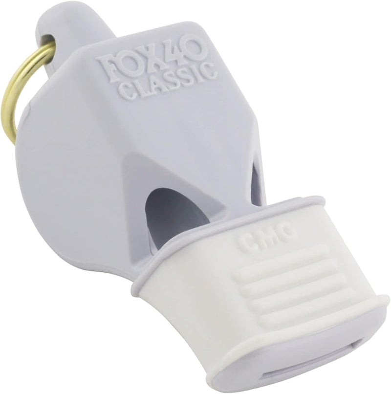 Fox 40 CMG Whistle with Cushioned Mouth Grip White