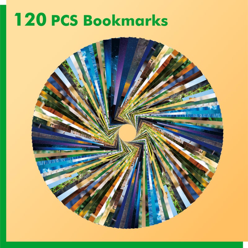 Gethelud 120 PCS Animal Bookmarks, 30 Designs Double-Sided Printing Paper Bookmarks with PET Film, Cat/Dog/Galaxy/Wild Animals for Kids, Students, Adults, Book Lovers (2.4â€ x 6.1â€) - Image 2