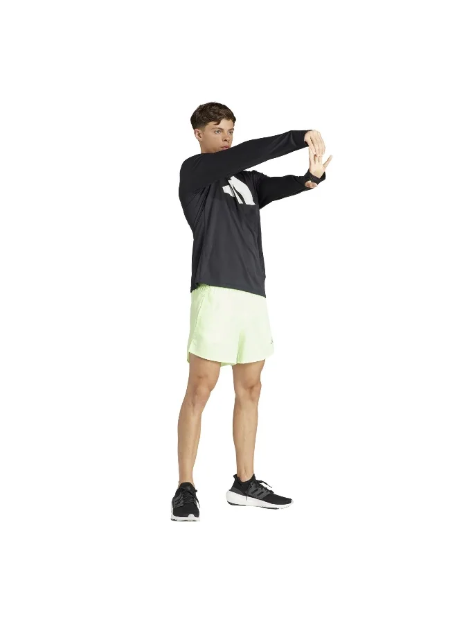 Adidas Run It Ls Black Running T-Shirts For Men XS