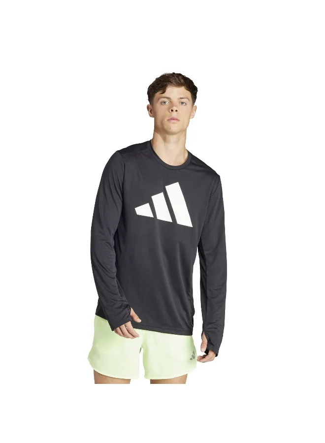 adidas Run It Ls Black Running T-Shirts For Men XS