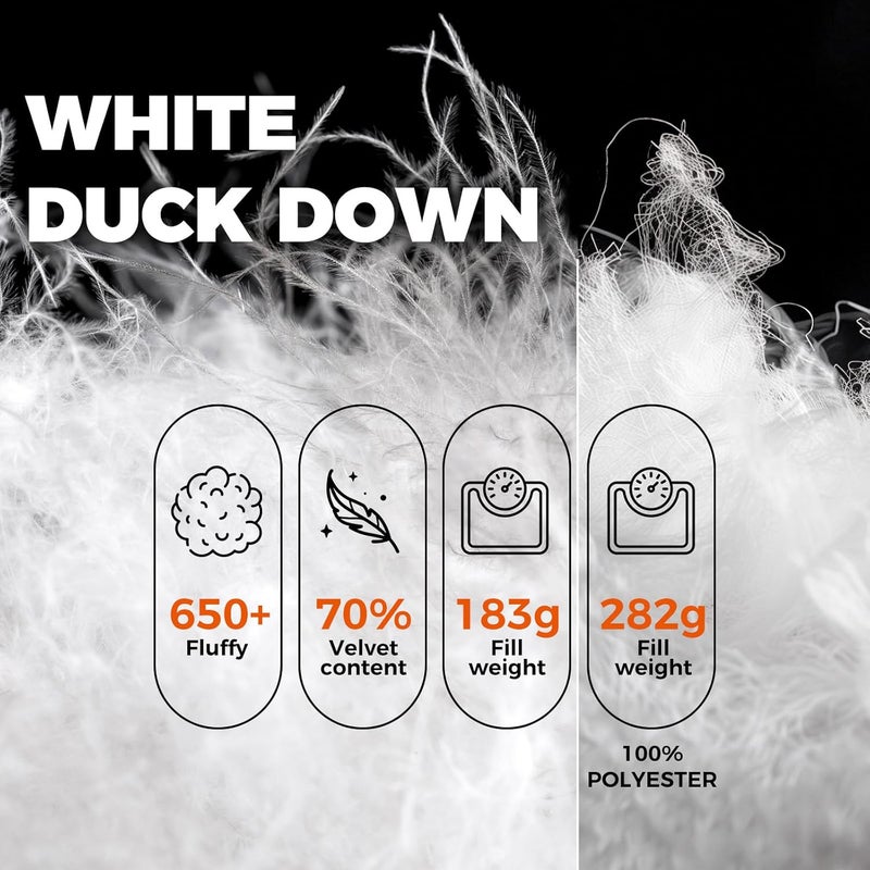 KingCamp كيس نوم كينغ كامب للبالغين، 600 FP للطقس البارد، كيس نوم 3-4 مواسم، خفيف الوزن ومضغوط مع حقيبة ضغط للتخييم، الرحلات، والمشي في الطبيعة - Image 3