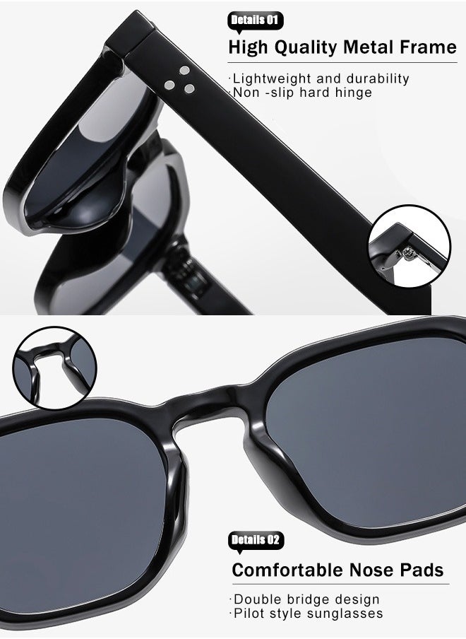 AZorb Sunglasses Men Women for UV400 Protection Square Sun Glassess Mens Women Classic Designer Styles Shades Retro Sunglass Men's Accessories Green  - Image 4