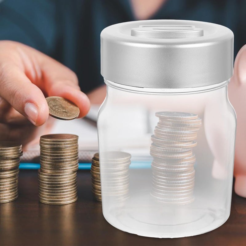 VICASKY Euro Currency Coin Bank Money Container for Adults, Compact Tabletop Saving Pot with Coin Counting and Storage Function for Savings - Image 5