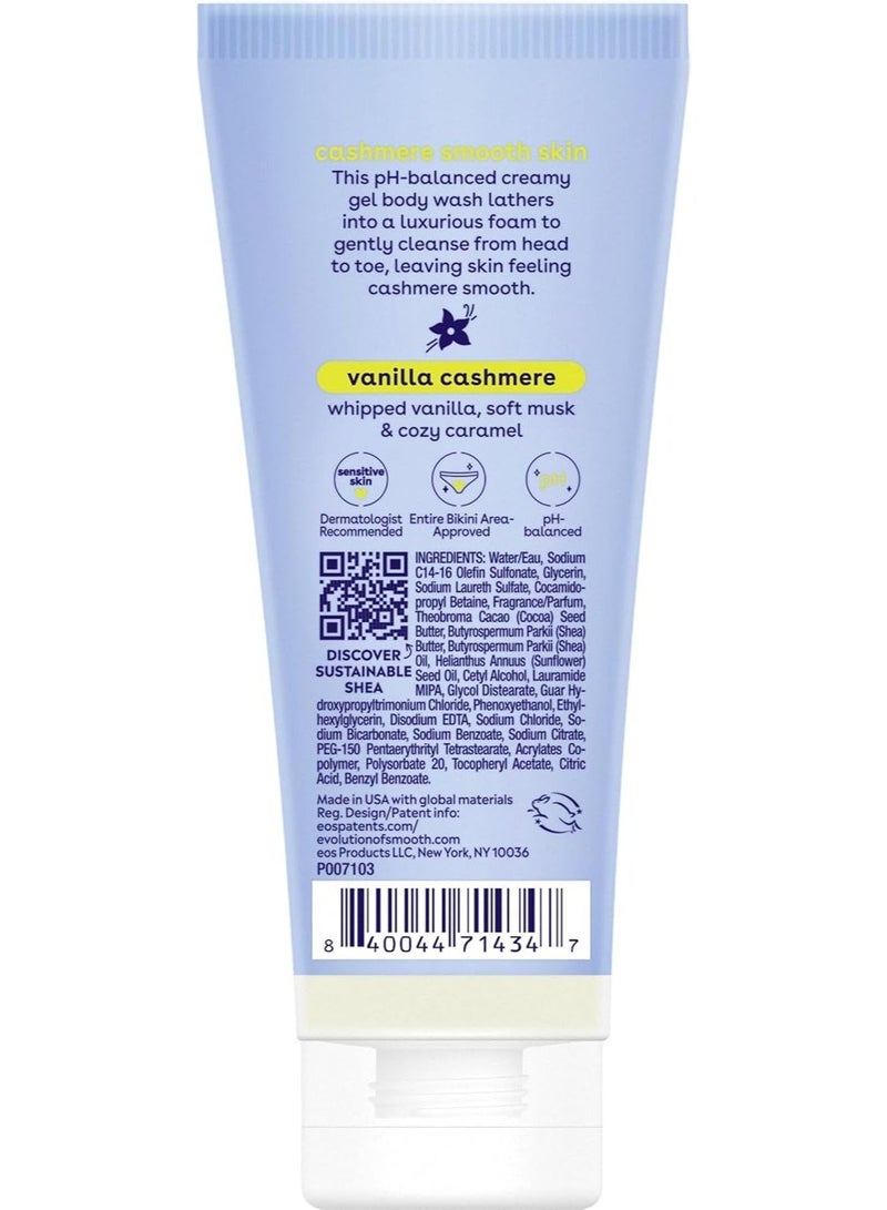 eos Travel Vanilla Cashmere Body Wash- Travel Size Body Wash, Hydrating, Moisturizing, Toiletries, Mini, Shea Butter, 2.5 fl oz - Image 5