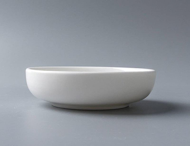 Mozacona 4pcs White Ceramic Seasoning Dishes Dipping Bowls Appetizer Plates,3.8 inch - Image 4
