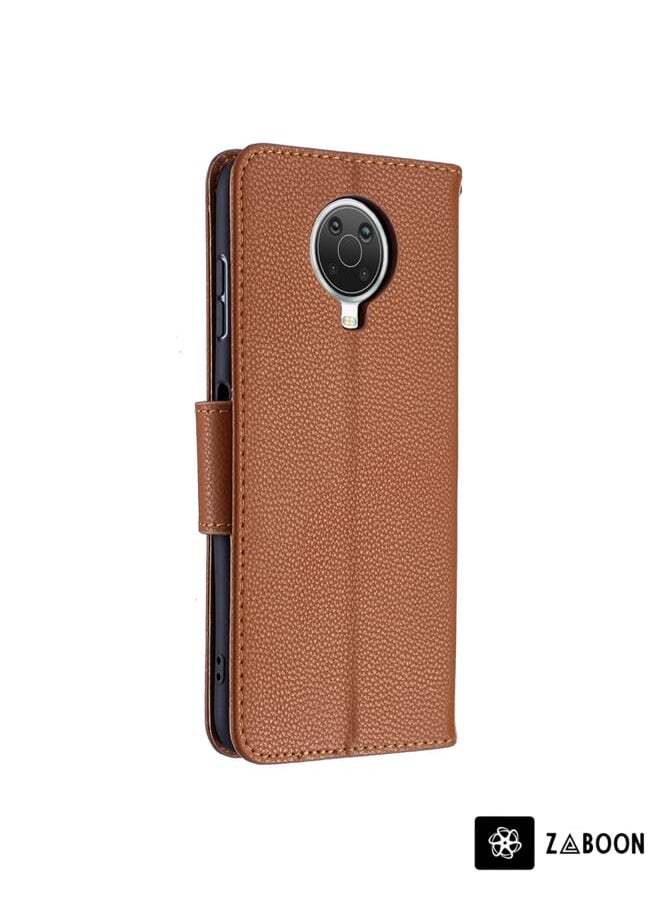 Zaboon - Protective Case Cover For Nokia G20 / G10 Litchi Texture Pure Color Horizontal Flip Leather Case with Holder & Card Slots & Wallet & Lanyard - Image 1