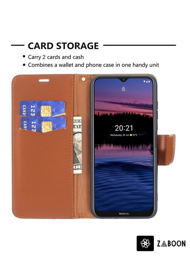 Zaboon - Protective Case Cover For Nokia G20 / G10 Litchi Texture Pure Color Horizontal Flip Leather Case with Holder & Card Slots & Wallet & Lanyard - Image 1