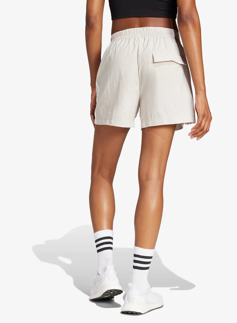 Adidas WONALU/WHITE 3-Stripes Essential Woven Shorts for Women | Best Price UAE