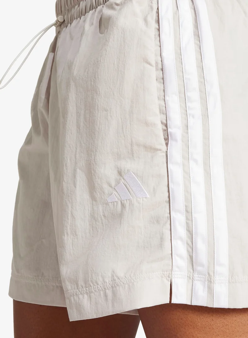 Adidas WONALU/WHITE 3-Stripes Essential Woven Shorts for Women | Best Price UAE