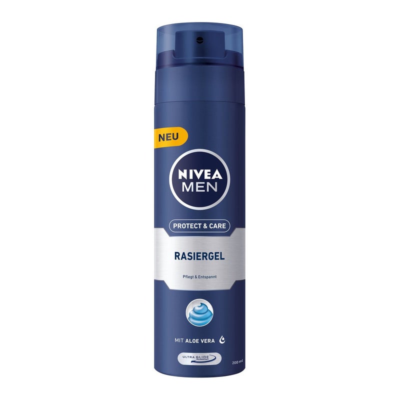 Nivea Men Protect & Care Shaving Gel, Pack of 3 (3 x 200 ml)