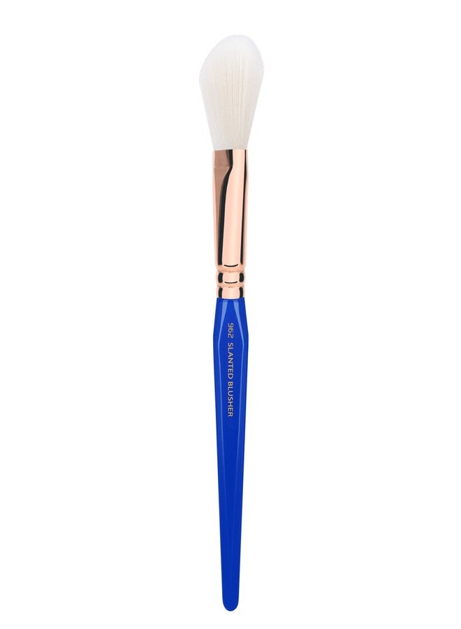 Bdellium Tools Professional Makeup Brush - Golden Triangle 962 Slanted Blusher - With All Vegan and Soft Synthetic Fibers, For Contouring and Highlighting (Blue, 1pc) - Image 1