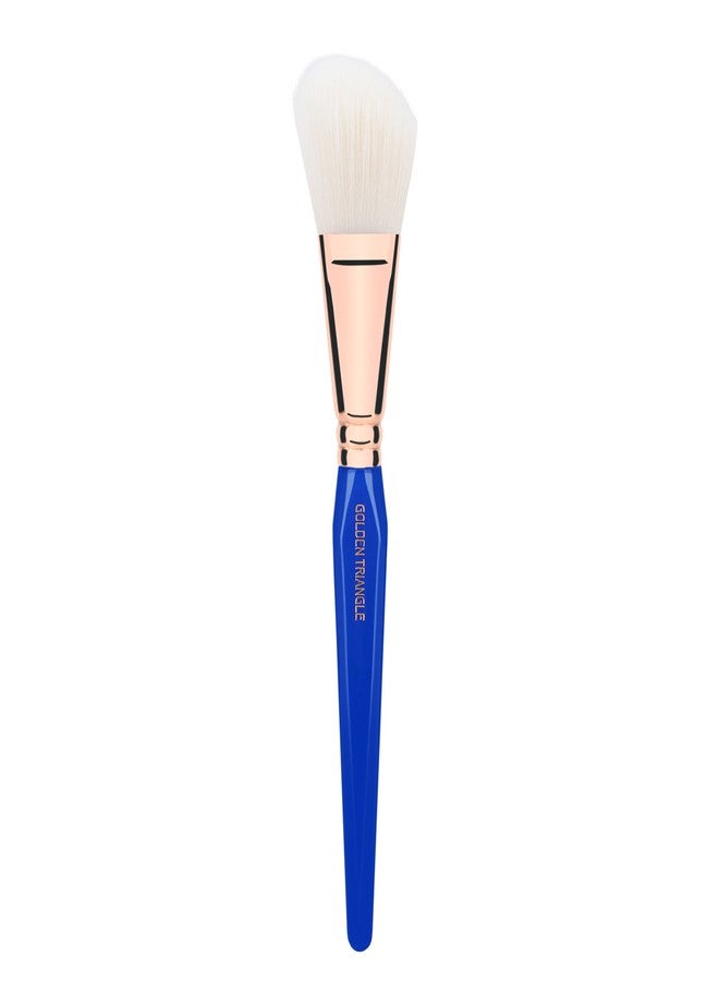 Bdellium Tools Professional Makeup Brush - Golden Triangle 962 Slanted Blusher - With All Vegan and Soft Synthetic Fibers, For Contouring and Highlighting (Blue, 1pc) - Image 4