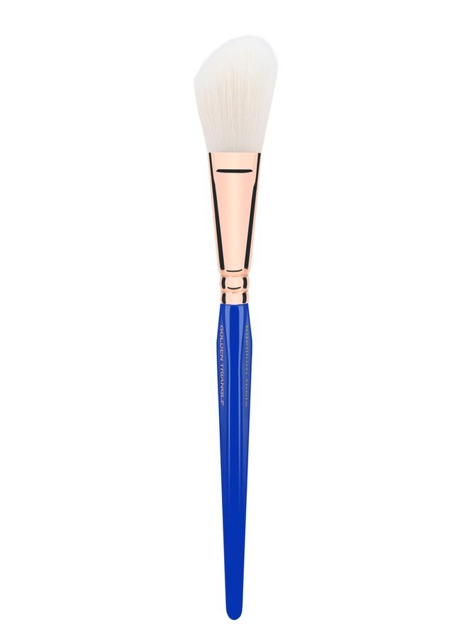 Bdellium Tools Professional Makeup Brush - Golden Triangle 962 Slanted Blusher - With All Vegan and Soft Synthetic Fibers, For Contouring and Highlighting (Blue, 1pc) - Image 5