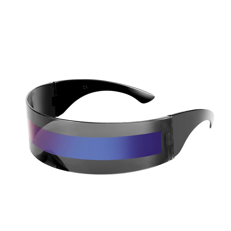 FEISEDY FEISEDY 80s Futuristic Cyclops Cyber Visor Sunglasses Men Women Punk Style Cosplay B2740  - Image 1
