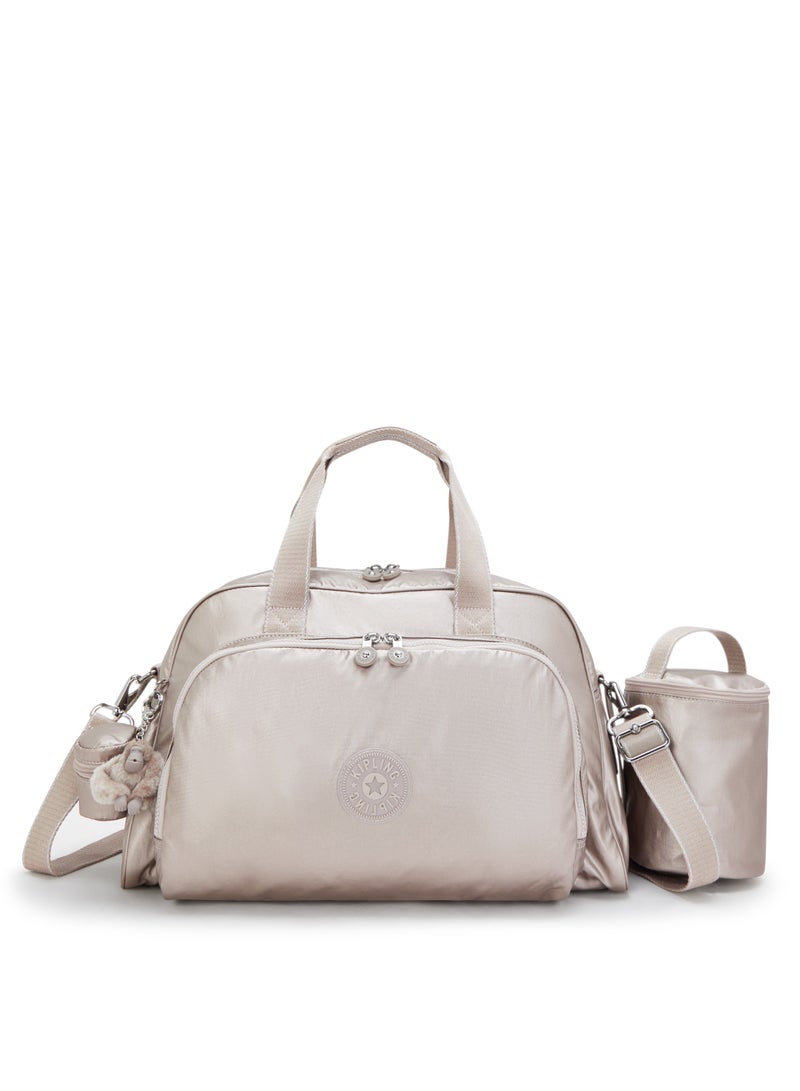kipling Camama Baby Bag with Changing Mat Metallic Glow - Image 1