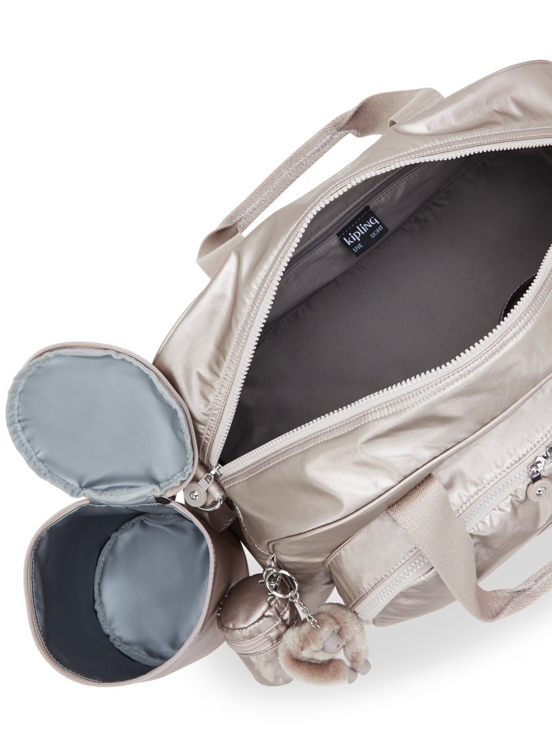 kipling Camama Baby Bag with Changing Mat Metallic Glow - Image 3