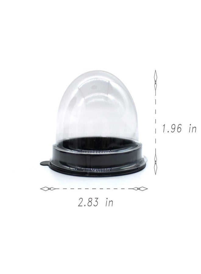 MR.FOAM Clear Plastic Mini Cupcake Container,50 PC Desk Pet Containers Mooncake Boxes Muffin Pod Dome Muffin Single Desk Pet Holders Individual Cupcake Containers Plastic Disposable (Black, 50pc) - Image 2
