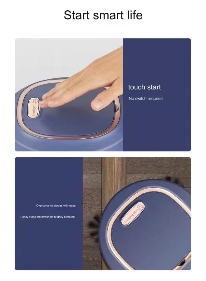 مكنسة روبوت فائقة النحافة بقوة شفط 1800Pa، عملية هادئة، مثالية للأرضيات الصلبة والسجاد متوسط الشعر، تحتوي على أوضاع تنظيف متعددة، مثالية لإزالة شعر الحيوانات الأليفة. - Image 3