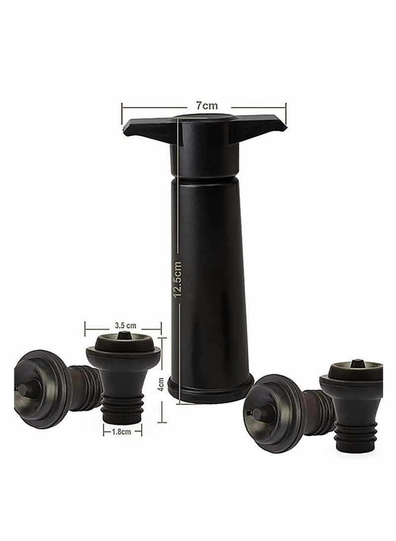 Y&D 7 Pcs Set Vacuum Stopper Silicone, Black pump Cap Champagne Stopper, Fresh-keeping lids For Sparkling Water  - Image 4