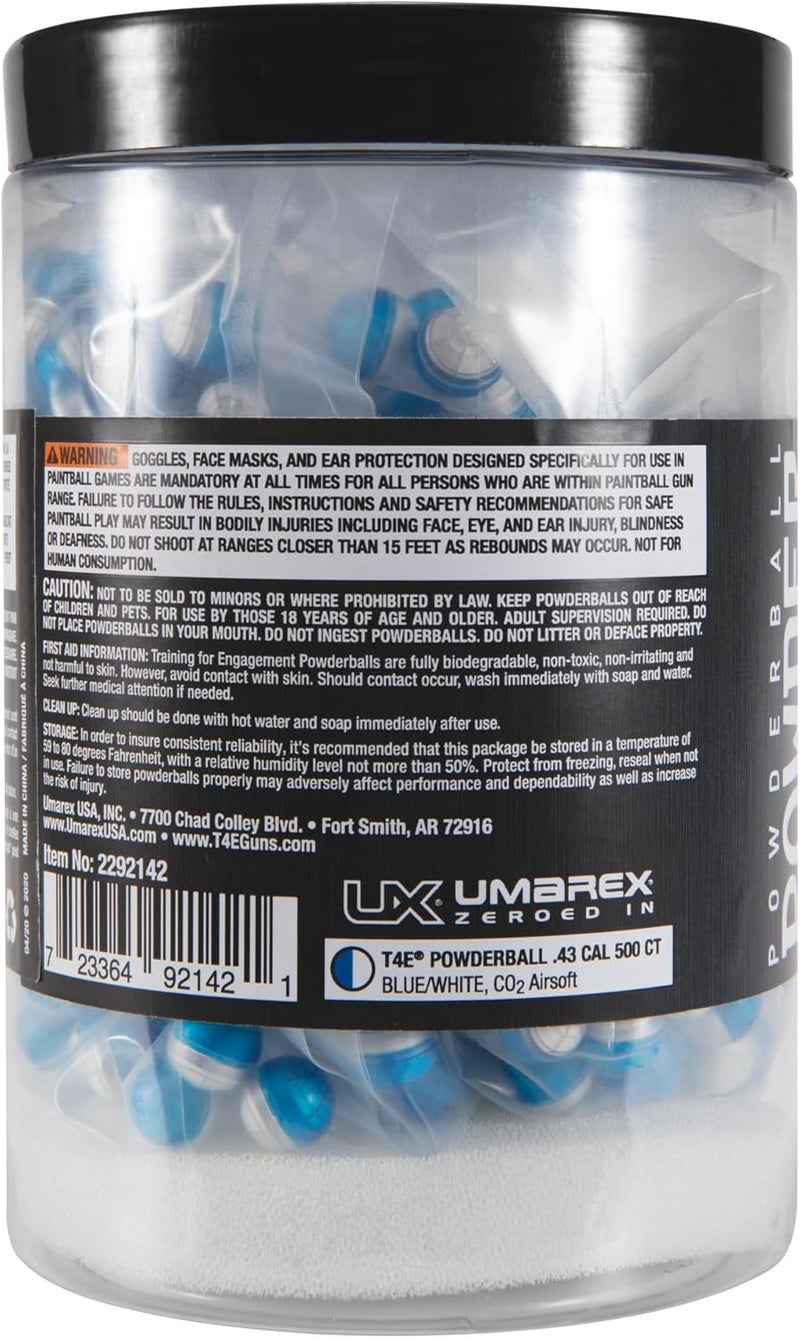 Umarex ذخيرة كرات مسحوق T4E بريميوم عيار .43 لبنادق الطلاء، 500 قطعة، متعدد (كرة مسحوق عيار .43) - Image 4
