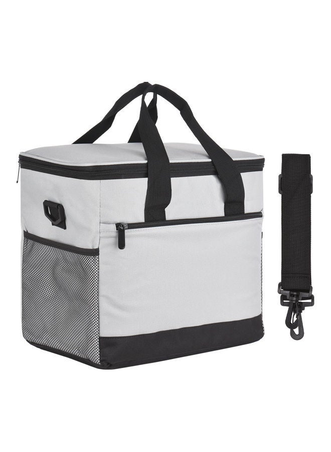 NIBEMINENT Insulated Lunch Bag with Adjustable Shoulder Strap Grey/Black 32 x 20.5 28cm  - Image 2