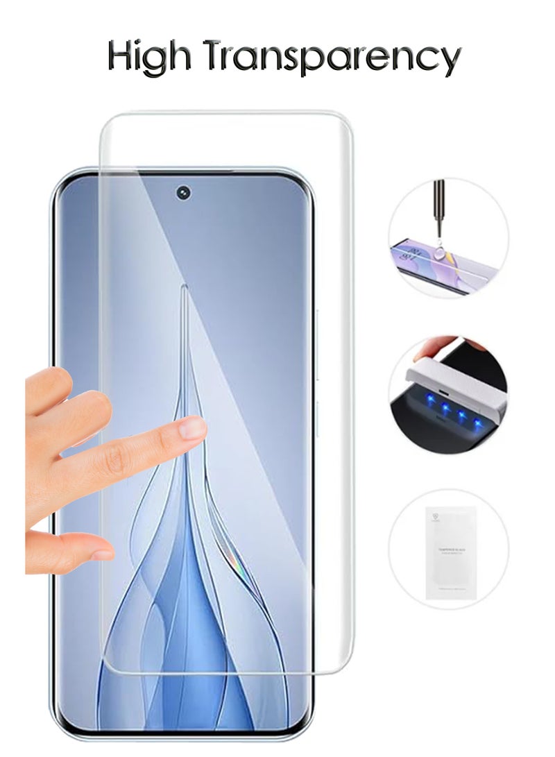 For Tecno Pova Slim 5G - UV Advanced Premium Tempered Glass Screen Protector Guard , Full Adhesive UV Curved Case Friendly HD Clarity With Installation Kit - Image 2
