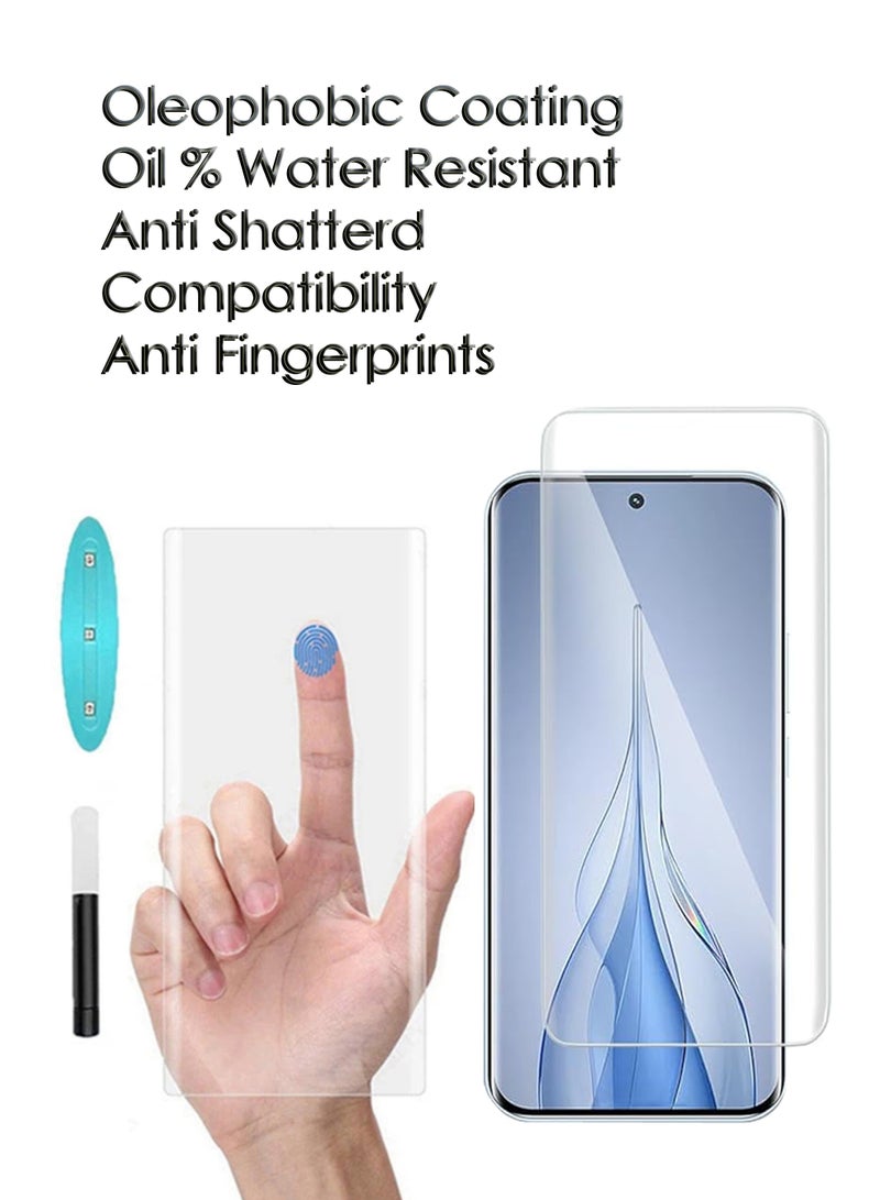 For Tecno Pova Slim 5G - UV Advanced Premium Tempered Glass Screen Protector Guard , Full Adhesive UV Curved Case Friendly HD Clarity With Installation Kit - Image 4