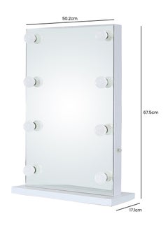 VANITY LIVING Vanity Mirror with Makeup Lights, Lighted Hollywood Styled Mirror for Dressing Table with 8 Dimmable Detachable LED Bulbs for Bedroom Tabletop and Wall-Mounted  - Image 5
