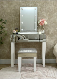 VANITY LIVING Vanity Mirror with Makeup Lights, Lighted Hollywood Styled Mirror for Dressing Table with 8 Dimmable Detachable LED Bulbs for Bedroom Tabletop and Wall-Mounted  - Image 2