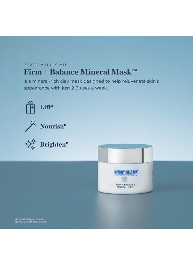 Beverly Hills MD - Firm + Balance Mineral Mask For Aging Skin- Exfoliating Clay Mask For Evening Complexion- Lift, Firm, Tighten Skin W/Pineapple & Papaya Enzymes, Tripeptides, Kakadu Plum - Image 1
